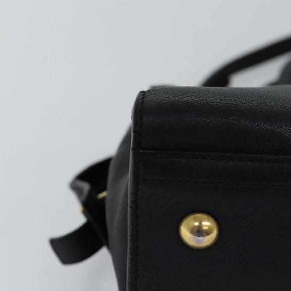 SAINT LAURENT Cavass Chic Mini Hand Bag Leather 2way Black 311222 Auth yk12857 - Picture 10 of 16